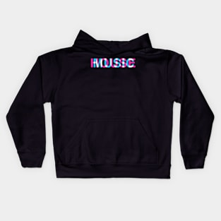 House Music Glitch Optical Illusion Edm Rave Dj Kids Hoodie